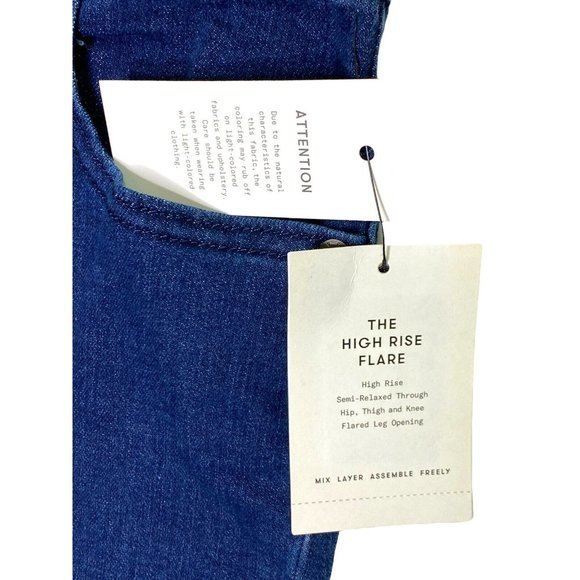 Free Assembly Women's High Rise Flare Jeans, Dark Wash Size 18 Bootcut NWT New - Picture 2 of 6